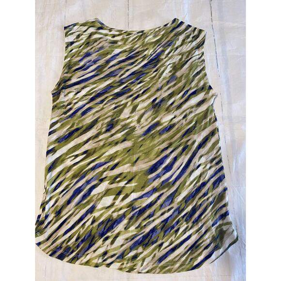 Liz Claiborne Blouse Womans Medium Shirt Sleeveless Tank Multi-colored (ff) - Picture 2 of 6